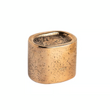 Pure meubelknop Cast ovaal 25 mm, ruw brons gepolijst