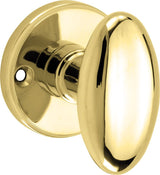 Amstelland knopkruk. ovaal 60x32mm excl. rozet, messing gel.