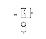Pure Tukan meubelknop 25 mm, ruw brons