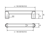 Pure Tukan handdoekhouder 512mm, verdonkerd brons