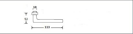 Amstelland deurkrukken Milano 113 mm excl. roz, chroom glans