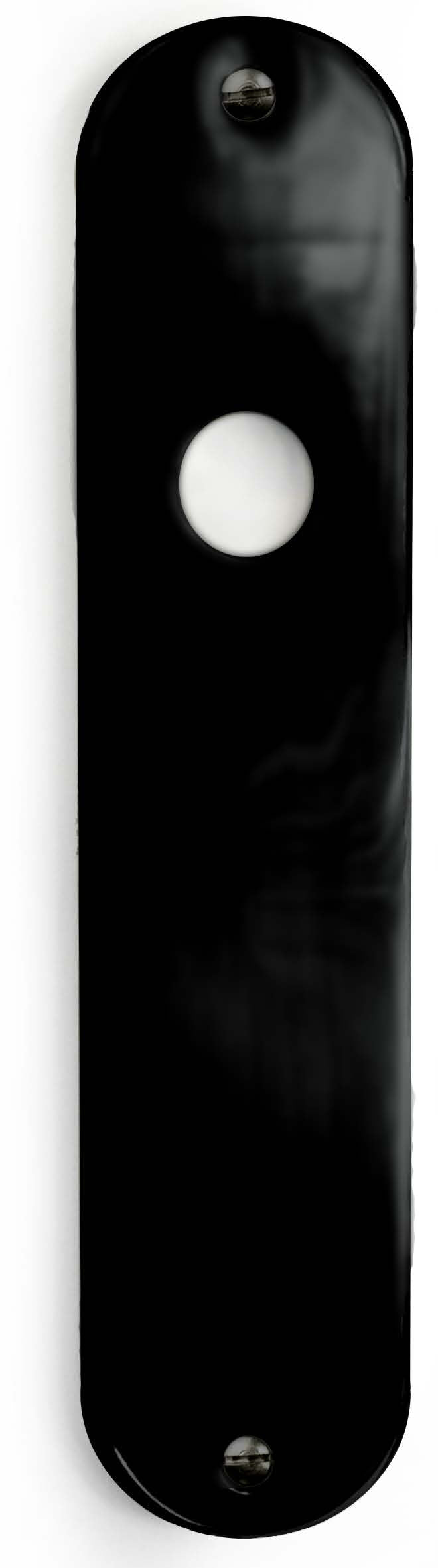 Delftland kortschild ovaal 185x40 mm Blind, zwart