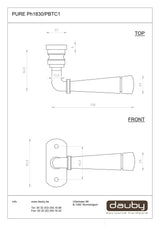 Pure-deurkrukken-Ph1830-op-ovaal-smal-rozet-verouderd-ijzer