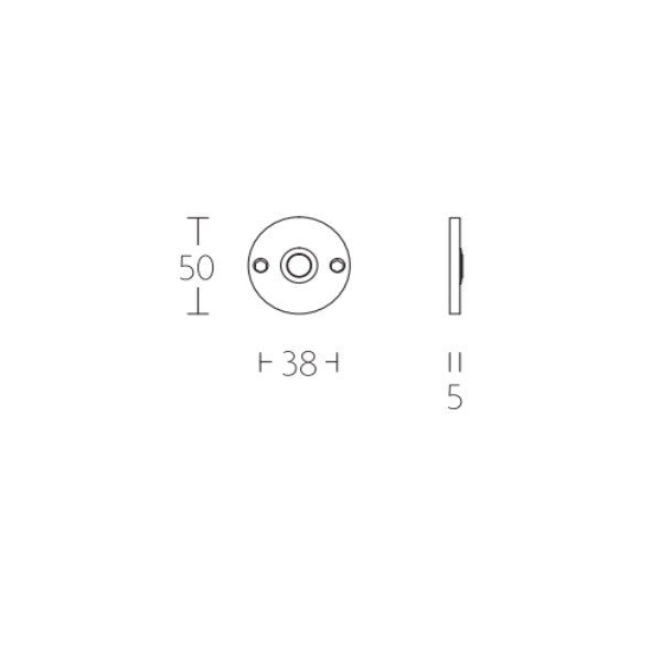 Cylindro beldrukker rond 50 mm, RVS mat