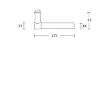 Ottolini Cylindro deurkrukken L-model XL excl. roz. RVS mat