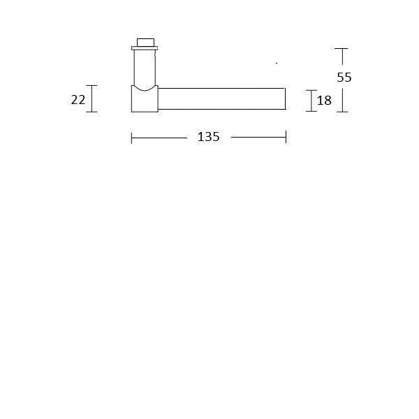 Ottolini Cylindro deurkrukken L-model XL excl. roz. RVS mat