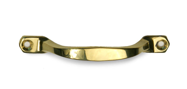 Meubelgreep licht opschroevend 81x10 mm, messing ongelakt