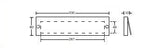 Tochtklep 330x80 mm, nikkel mat