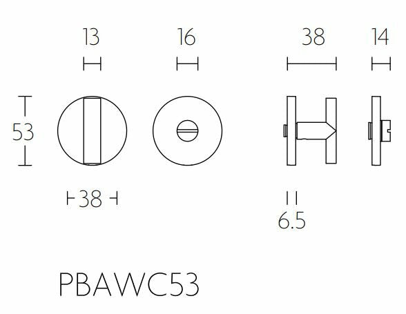 ARC PBAWC53 toiletgarnituur inclusief, RVS mat