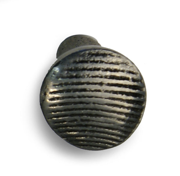 Giara-meubelknop-C61-rond-fijn-gestreept-36-mm-verouderd-ijzer