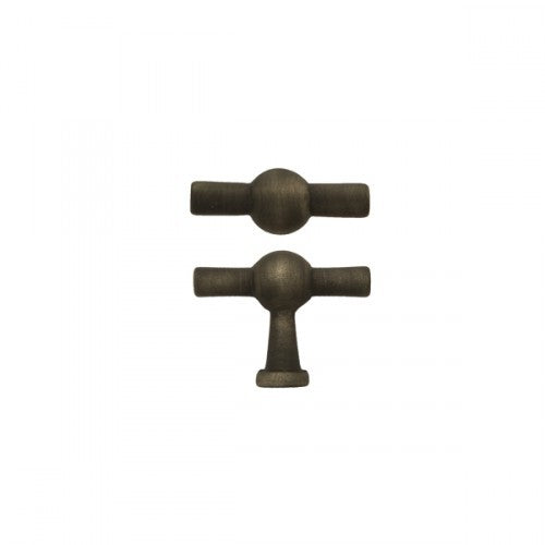 Giara-meubelknop-T-model-Po8-45-mm-Chemin-de-Fer-verouderd-ijzer