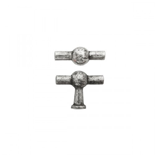 Giara-meubelknop-T-model-Po8-55-mm-Chemin-de-Fer-britannium