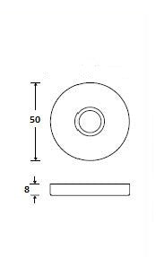 Giara-beldrukker-BS-R1-rond-50-mm-groen-brons