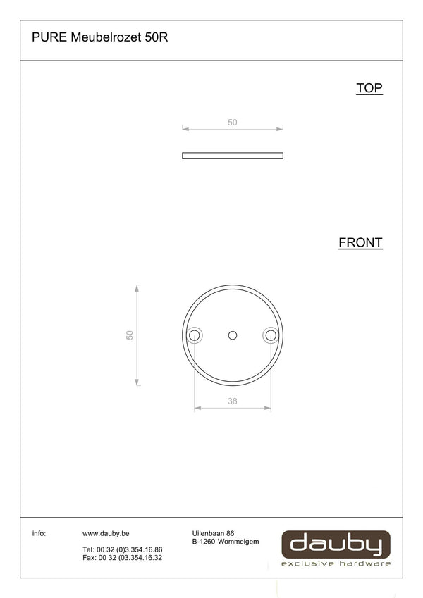 Pure-los-meubelrozet-50R-rond-wit-brons