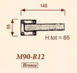 Giara-deurkrukken-M90/R12-op-vierkant-rozet-natuur-brons