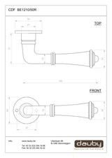 CDF-deurkrukken-BE1210/50R-op-rond-rozet-roest