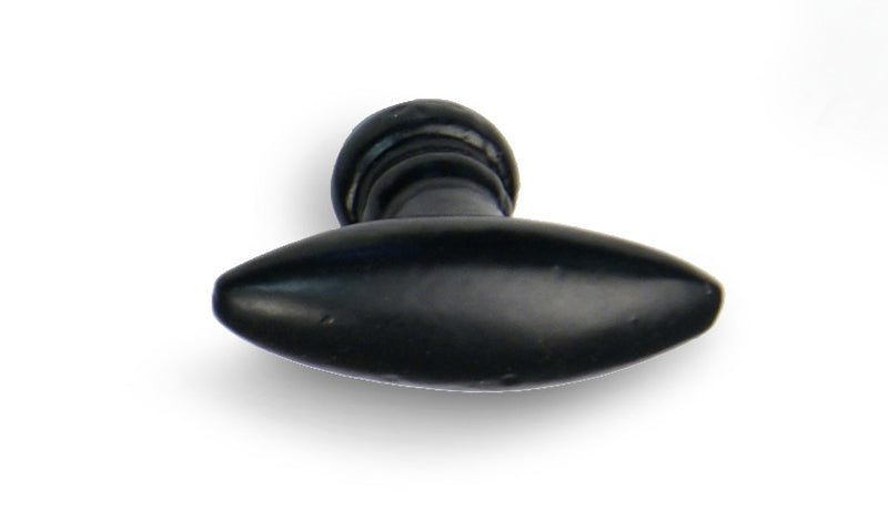 CDF-meubelknop-ovaal-BT294-met-spitse-punt-35-mm-zwart
