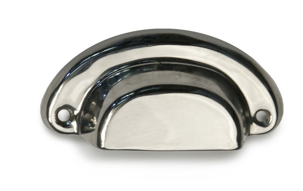 Meubel komgreep 75 x 32 mm, ijzer vernikkeld