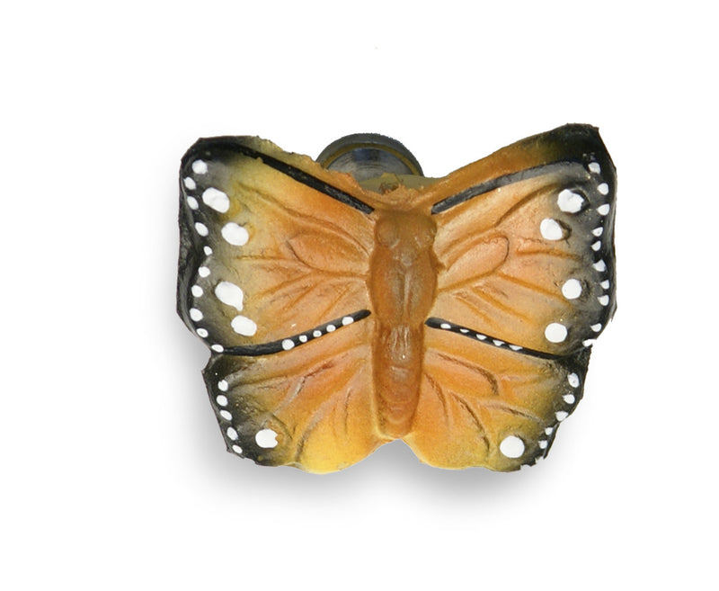 Meubelknop model vlinder, oranje/zwart