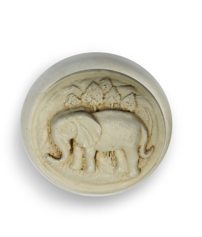 Meubelknop model olifant rond, ivoor