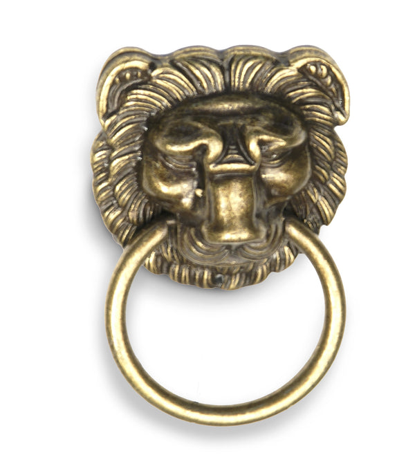 Meubel trekring leeuwenkop 57 mm, roest bruin