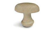 Meubelknop glad ovaal klein, blank beuken