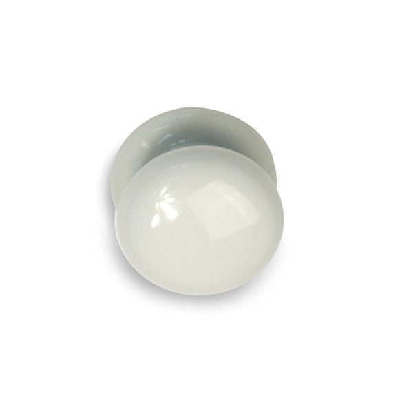Meubelknop commode porselein rond glad 52 mm, ivoor