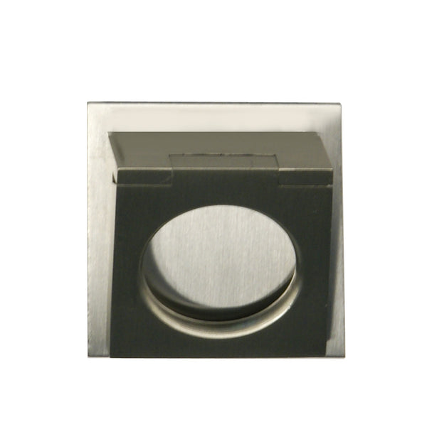 Meubel trekring met achterplaatje 39 mm, nikkel mat