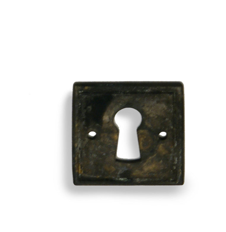 Meubel sleutelplaatje vierkant 28 x 28 mm, anticato