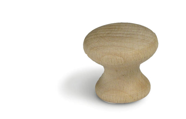 Meubelknop rond glad 37 mm, blank eiken