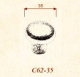Giara-meubelknop-C62-glad-rond-35-mm-groen-brons