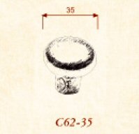 Giara-meubelknop-C62-glad-rond-35-mm-verouderd-ijzer