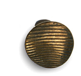 Giara-meubelknop-C61-rond-fijn-gestreept-36-mm-natuur-brons