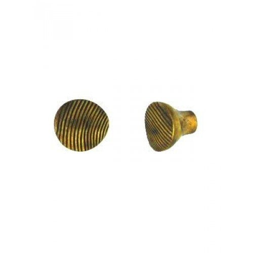 Giara-meubelknop-C60-rond-fijn-gestreept-30 mm-natuur-brons