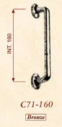 Giara-meubelgreep-C71-160-mm-h-o-h-glad-natuur-brons