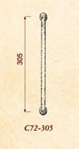 Giara-meubelgreep-C72-305-mm-h-o-h-glad-verdonkerd-brons