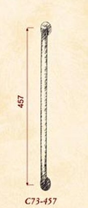 Giara-meubelgreep-C73-457-mm-h-o-h-glad-natuur-brons