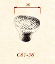 Giara-meubelknop-C61-rond-fijn-gestreept-36-mm-groen-brons