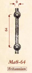 Giara-meubelgreep-Ma8-64-mm-Chemin-de-Fer-britannium