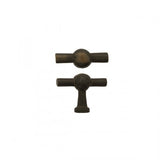 Giara-meubelknop-T-model-Po8-55-mm-Chemin-de-Fer-verdonkerd-brons
