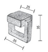 Fama-meubelknop-PM1471-25-vierkant-25-mm-natuur-brons