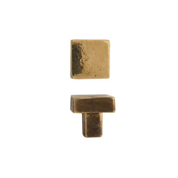 Giara-meubelknop-PoQU-33-mm-vierkant-glad-natuur-brons
