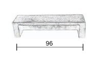 Fama-meubel-komgreep-strak-PM1575-96-mm-verdonkerd-brons
