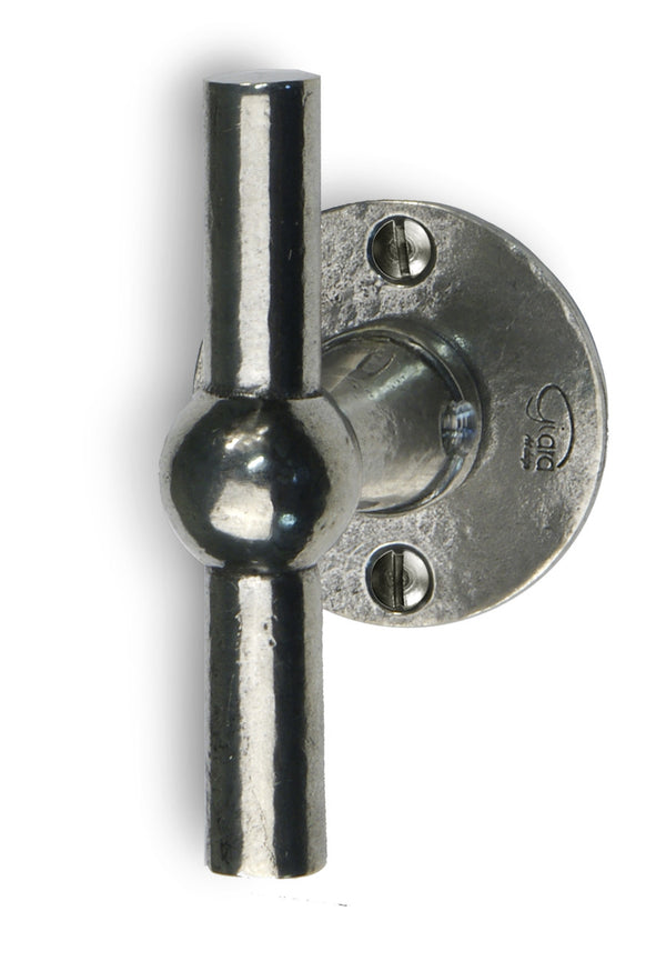 Giara deurkrukken M8+C8/T+L model op rond rozet, wit brons