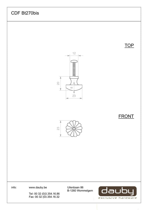 CDF-meubelknop-bloem-rond-BT270bis-23-mm-roest