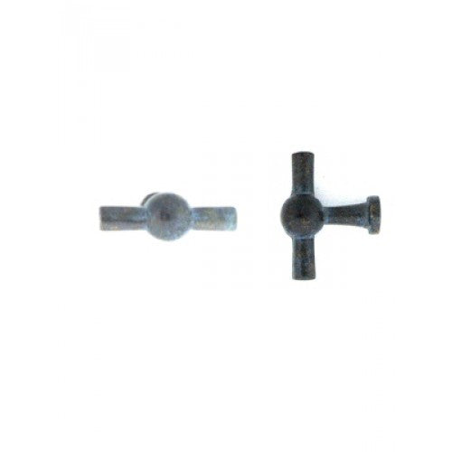Giara-meubelknop-T-model-Po8-55-mm-Chemin-de-Fer-groen-brons
