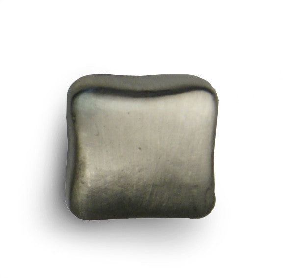 Giara meubelknop PoQ-35 vierkant glad 30x30 mm, verouderd zilver