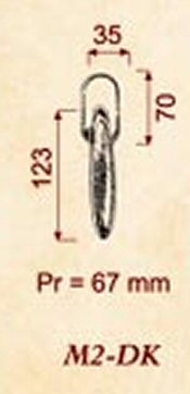 giara-raamkruk-M2/32-op-ovaal-rozet-wit-brons