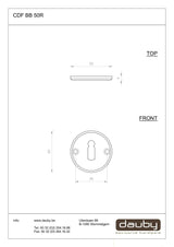 CDF-sleutelrozet-rond-BB-50R-50-mm-roest