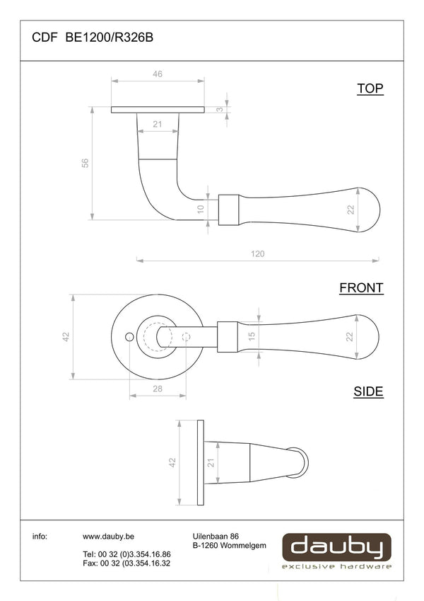 CDF-deurkrukken-BE1200-R326B-op-rond-rozet-smeedijzer